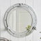 Home Dress Specchio e finestra con oblò in alluminio - Specchio da parete vintage in stile nave marittima, decorazioni per la casa costiere e nautiche. (Grey, Mirror, 15 inch)
