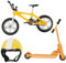 GRADENEVE Puppenhaus Zubehör Deko Miniatur Fahrrad Set Für Puppenhaus 1 Set Mit Fahrrad Helm Und Scooter Detailreiche Dekoration Für Puppenhaus Szenen Perfektes Zubehör Für Miniatur Modelle Und