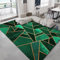 UYWEGRFK Teppich Wohnzimmer Teppich groß für Schlafzimmer rutschfest waschbar Modernes Geometrisches Patchwork Grün 120 x 200 cm