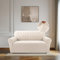 BellaHills Funda Sofa 2 Plazas, Ajustables Fundas Sofa Elasticas,Ajustable Antideslizante,Cubre Sofá para Mascotas,1 Pieza,Natural