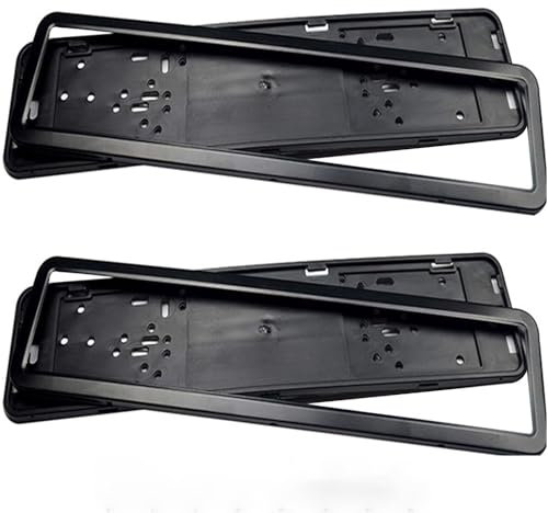 2 PCS License Plate Holder Stainless for Audi Q2 2017-2023,Steel Standard License Plate Number Plate Holder Frame Car Accessories,Black