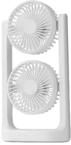 3-Speed Desk Fan - Double-Head USB Desk Fan - Table Fans Battery Operated - Personal Ventilator USB Fans for Table - USB-C Powered Personal Ventilator for Home offices Desktop