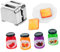 Milisten 1 Set Miniature Toaster with Dollhouse Kitchen Appliance Interactive Play for Creative Kitchen Scenes Adorable Decoration for Dollhouses