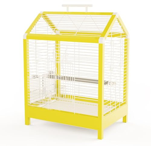 Voliere Vögel, Vogelvoliere Innen, mit Futterbox, Ausziehbare Bodenwanne, for Aras, Nymphensittiche, Kanarienvögel, Finken