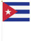 Banderas pequeñas de bandera cubana en palos, mini banderas duraderas de 5.5 x 8.2 pulgadas para patio, jardín y decoración al aire libre, paquete de 6 y 12 unidades