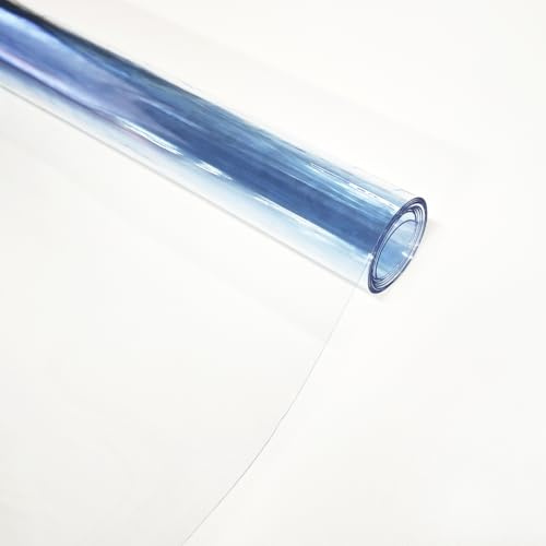 KELUBATU Clear PVC Jelly Vinyl Roll Fabric 0.5mm 40x120cm for Sewing Crafts | Waterproof Clear PVC Fabric, oil-proof Jelly Vinyl, easy cut sew clean, for DIY bags, pet raincoats, table mats, crafts