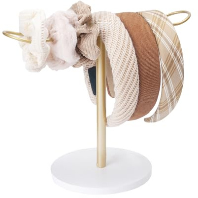 YALiya Supporto in Metallo per Fasce, Organizzatore di Fasce | Espositore di fasce per Capelli per Corde, Bracciali, Collane, Stile College per le Ragazze, Conservazione Giornaliera
