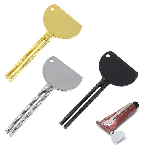 3 exprimidores de tubos de acero inoxidable, exprimidor de tubos de metal, pasta de dientes, exprimidor de tubos, ahorre pasta de dientes, cremas, pintura, ungüento, residuos más, adecuado para cocina