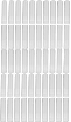 50 Stück Lippenbalsam-Röhren-Set, leerer Lippenstift-Röhrenbehälter, durchscheinend, DIY-Make-up-Werkzeuge, 5 ml