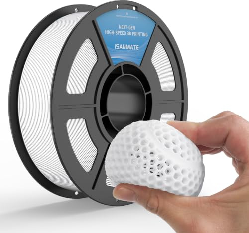 iSANMATE TPU Filament 1.75mm Weiß, 3D Drucker Filament TPU 85A 1kg | Flexible 3D Drucker Filament, Maßgenauigkeit +/-0,03mm, kompatibel mit Bambu Lab und den meisten 3D-Drucker
