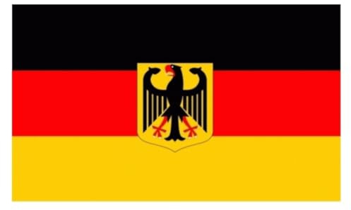 Fahne DEUTSCHLAND mit Adler, 3x5 m, mit Ösen, **VERSAND GRATIS**