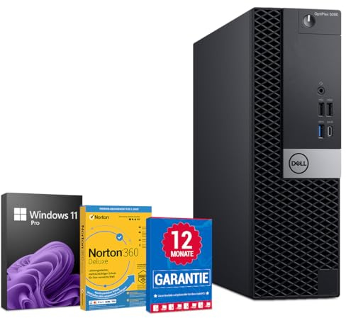 Dell OptiPlex 5050 PC Computer Intel Core i5-6500@ bis zu 3,6 GHz 8 GB 256 GB SSD mit Windows 11 Pro & GRATIS Bluetooth, WLAN & Antiviren-Software inkl. 12 Monate Garantie (Generalüberholt)