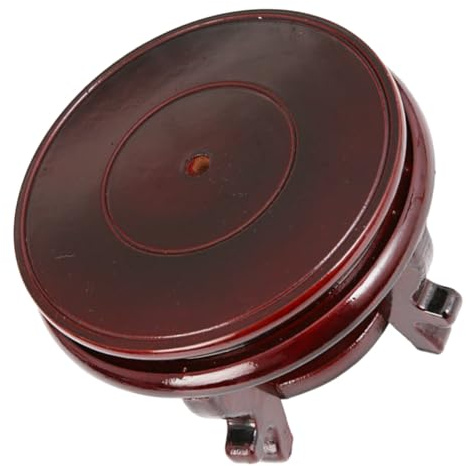 UTHCLO Wooden Potted Plant Holder Base 16cm Diameter High-density Board round Display Stand for Flower Pots Fish Tanks Home Décor Pedestal with 80kg Load Capacity