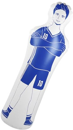 Asixxsix Aufblasbarer Fußball-Dummy, Leicht zu Tragender Automatischer Stand-Trainings-Dummy, Luftschaufensterpuppe mit Wassergefüllter Basis für -Fußballtraining und Boxtraining (Blue)