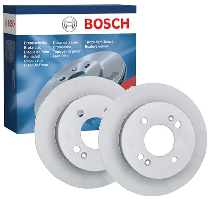 Bosch BD2423 Brake Disc Set - 234 mm Solid Discs - Rear Axle - ECE-R90 Certified - Long Service Life, Advanced Corrosion Protection - 1 Set of 2 Discs