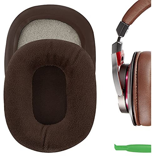 Geekria Comfort Velour Ear Pads per Audio Technica ATH M50, M50X, M50S, M50cwh, M45, M30, M35, M20, M10, ATHSX1, Cuffie PRO5, Auricolari di Ricambio/Ear Cups/Ear Cover (Brown Velvet)