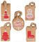 THE TWIDDLERS 250 Weihnachten Geschenkanhänger mit Schnur - Kraft Etiketten mit 5 Festlichen Designs