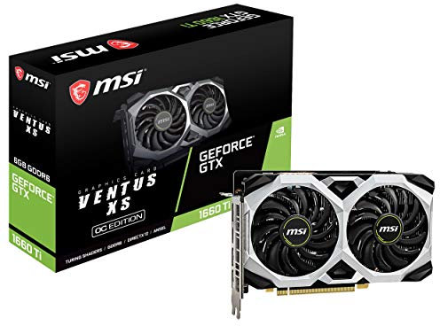 MSI Nvidia GeForce GTX 1660Ti Ventus XS 6G OC Graphics Card 6 GB GDDR6, 1830 MHz, 3x DisplayPort, HDMI, Dual Fan Cooling System