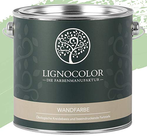 Lignocolor Wandfarbe Innenfarbe Deckenfarbe Kreidefarbe edelmatt 2,5 L (Aloe)