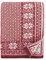 Linen & Cotton Decke Wolldecke Gestrickt North Nordisch Muster -100% Reine Neuseeland Wolle, Bordeaux Rot (130 x 180cm) Wohndecke Kuscheldecke Strick Sofadecke Strickdecke Überwurf Plaid Couch Sofa