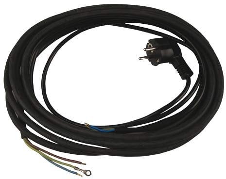 KABELSET: Schuko-Stecker 1,5 m und 4 m flexibles Feuchtraumkabel abisoliert mit Aderendhülsen
