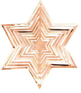 Oblique Unique® Weihnachtsstern 3D Stern Anhänger aus Metall mit Spiegeleffekt glänzend Hängedeko für Weihnachten Weihnachtsdeko Christbaumschmuck Weihnachtsbaum Deko (Roségold)