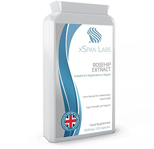 xSpan Labs Rosehip 5000mg 120 Capsules- High Strength 250mg 20:1 Extract