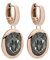 Qudo Tivola Creolen Edelstahl rose PVD beschichtet mit Glaskristallen (silver night)