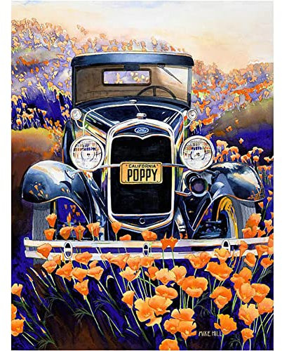 5D DIY Diamond Painting Kits LKW-Blume Voll Bohren Strass Kristall Diamant Malerei Kinder Erwachsene Kreuzstich Stickerei Anzahl Mosaik Für Home Wall Dekoration Handwerk Round Drill 60x80cm AAB15865