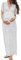 YAOTT Robe Enceinte Maternité Longue Robe de Soirée Mariage Grossesse Femme Élégant col en V Robe Grossesse de Photographie Longue pour Photo Soirée Mariage,Blanche,M