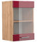 Vicco Küchenglasschrank R-Line, Bordeaux Hochglanz/Goldkraft Eiche, 40 cm