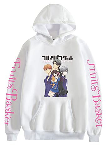 xhomeshop Fruits Basket Hoodie Sweatshirt Cartoon Honda Tohru Pullover Sohma Kyo Cosplay Sohma Yuki Casual Long Sleeve