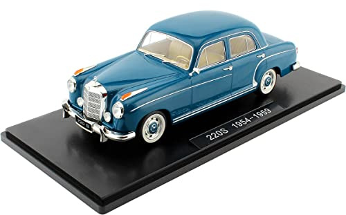 KK Scale KKDC180325 - Mercede. 220 S Sedan Light Blue 1956 - maßstab 1/18 - Sammlerstück Miniatur