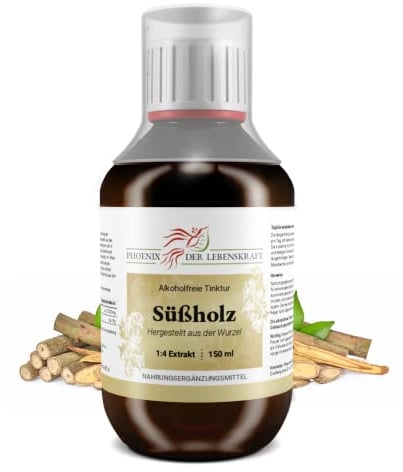 Süßholz Tinktur (alkoholfrei) - 150ml, Glycyrrhiza glabra Tropfen, 1:4 Extrakt, Top Premium Qualität, Hergestellt in Österreich, Vegan