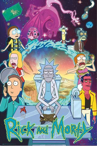 Rick and Morty - Season 4 - Poster Plakat Druck - Größe 61x91,5 cm