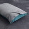 Warme Winter Kissenbezug 40x80 2er Plüsch Flanell Petrol Blau Grau Set Fleece Flauschig Microfaser Kissenbezüge Set Uni Kissenhülle im Umschlagstil 2 Stück