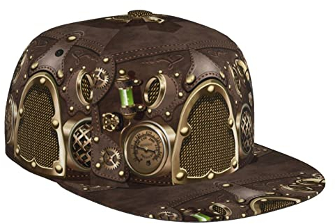 Gelxicu Retro Steampunk Uhr Baseball Cap Steampunk Hüte Damen Herren Einstellbare Snapback Hut, Süße Steampunks Retro-012, Einheitsgr��e