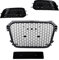 Set Kühlergrill Waben Grill + Gitter Nebel Schwarz hochglanz kompatibel für Audi A1 8X 2010-2015 auch quattro DM Autoteile 4297