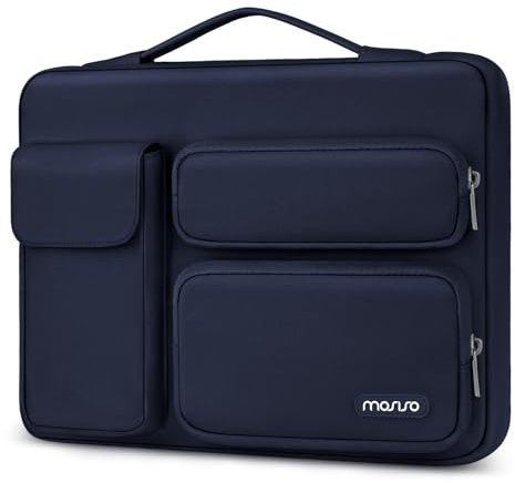 MOSISO 360 Protective Laptop Case 13 inch Side Open Bag, Navy Blue