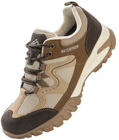 CC-Los Damen-Wanderschuhe, rutschfest, verschleißfest, geeignet zum Wandern, Klettern, Wandern, wasserabweisend, leicht, bequem, atmungsaktiv, braun, 39 EU