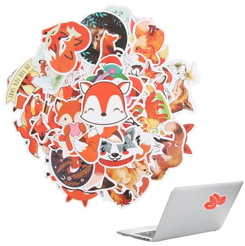 Foxes Stickers für Laptop (Packung mit 50) - Wasserdichte Vinyl Sticker für Kinder, Teenager und Erwachsene Waterproof Vinyl Stickers for Scrapbooking, Skateboard, Car, Luggage