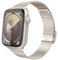 TiMOVO Correa de reloj compatible con Apple Watch Series 10 9 8 7 6 5 4 3 2 1 SE, correa de repuesto fina y estrecha de acero inoxidable para mujer y hombre para iWatch de 38/40/41mm, Starlight