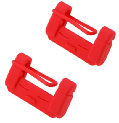 2PCS Silikonhülle für Auto-Sicherheitsgurtschnalle, 2PCS Schutzhülle | Anti-Kratzer und einfach zu installieren, Langlebig und stoßfest, Bequeme Berührung, Schnalle Schutz (Rot)
