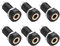 PNGKNYOCN 6 pièces 3,5 mm connecteur Jack de Montage sur Panneau de soudage, 3,5 mm 4 pôles stéréo Audio Vidéo Panneau de Montage Jack connecteur de soudage avec écrou