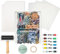 Starter kit per stampa con piastra in gel, riutilizzabile, 20,3 x 25,4 cm, include Brayer, carta da stampa, vernici e strumenti essenziali per la stampa monotipa, creazione di biglietti, scrapbooking