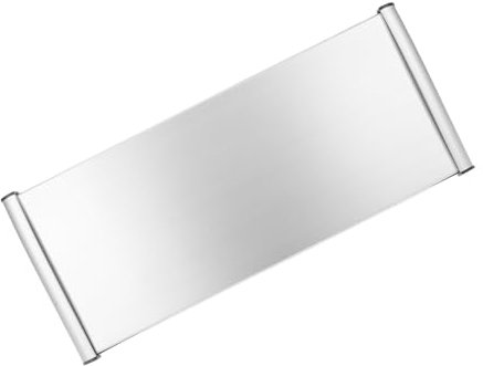 KONTONTY Aluminum Alloy Door Number Nameplate Blank Office Wall Sign Plate Curved Slot for Creative Expression Office Door Name Plate Sturdy Silver