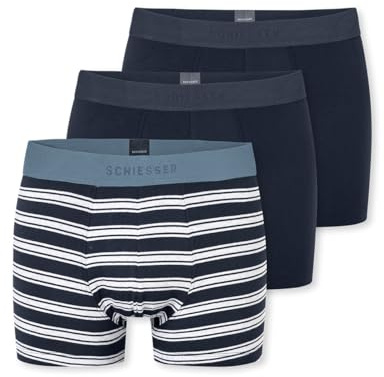 Schiesser Herren 3 PACK Boxershorts Bio Baumwolle Multipack - 95/5 Organic