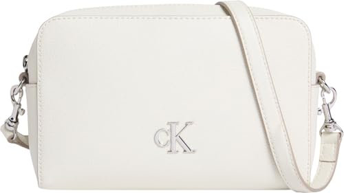 Calvin Klein Damen Umhängetasche Minimal Monogram Camera Bag mit Logo, Mehrfarbig (Silver Birch), Einheitsgröße