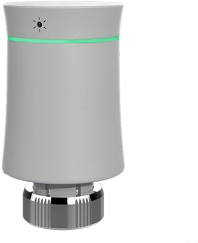 Smart Thermostatic Radiator Valve, For ZigBee For Tuya Programmable Radiator Temperature Controller With Capacitive Touch Buttons And Voice Control(Grey)