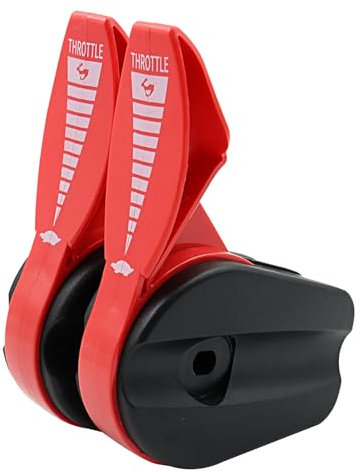 POFET 2 PCS Universal Lawn Mower Throttle Switch Hand Push Lever Control Handle Lawn Mower Fuel Switch For 4 Stroke Red